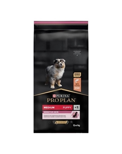 Opti Derma Medium сухой корм для щенков средних пород при чувствительной коже с лососем - 12 кг Purina pro plan