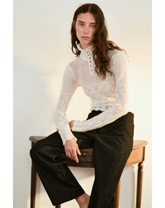 Джемпер ажурный с воротником Befree