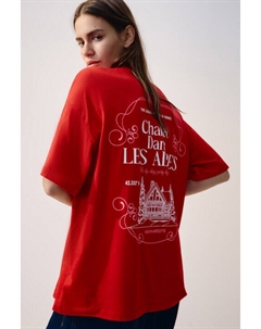 Футболка oversize с принтом-надписью Befree