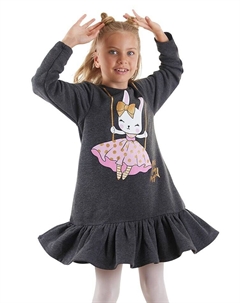 Платье Kleid Giitter Rabbit, антрацит Denokids