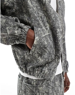 Куртка-бомбер свободного кроя с камуфляжным принтом от Asos design