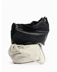 Сумка - мешок женская, на молнии, 36×10×28 см, черная Textura