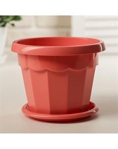 Горшок для цветов с поддоном Доляна