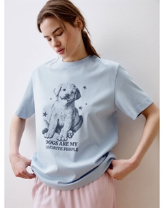 Домашняя футболка оверсайз с принтом Sela