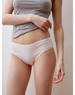 Трусы слипы с кружевом Sela