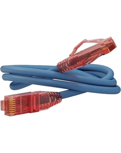 Кабель патч-корд PC-LPM-UTP-RJ45-RJ45-C5e-0.15M-LSZH-BL U/UTP, Cat.5е, LSZH, 0.15 м, синий Hyperline
