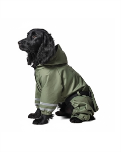 Комбинезон-дождевик для собак Grass зеленый р. L (длина спины 40см, обхват груди 38-42см) Foxie