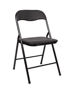 Стул Golf CF-007, на ножках, экокожа, черный Brabix