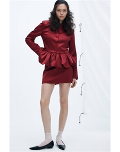 Юбка-трапеция мини атласная Befree