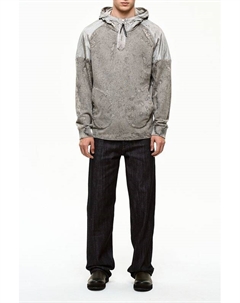 Толстовка хлопковая с воротником на молнии и капюшоном Gjo.e