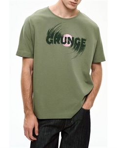 Футболка хлопковая с принтом Gjo.e