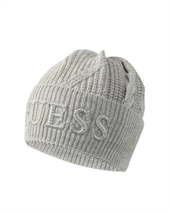 Вязаная шапка с логотипом Guess