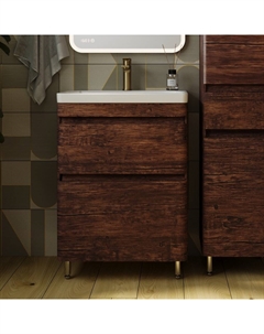 Тумба с раковиной Атлантика 60 Люкс Plus, напольная,старое дерево Style line