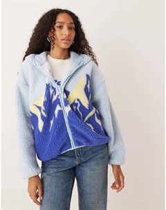 Толстовка с капюшоном из флиса Chloe kim на молнии в ледяной воде - MBLUE Roxy