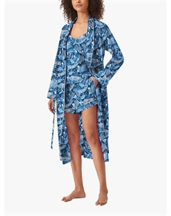 Халат миди с принтом кита и леопарда, Ocean Blue Myza