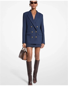 Женский блейзер мужского кроя с двубортной застежкой, морской Michael michael kors