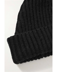 Кашемировая шапка в рубчик, черный The row