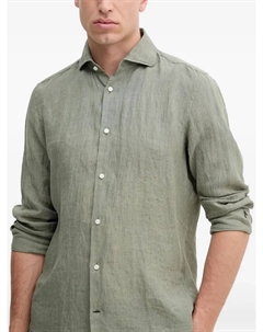 Льняная рубашка с длинными рукавами, зеленый Joop