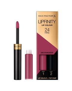 Двухфазная стойкая помада Lipfinity Lip Colour 24H, 040 Vivacious Max factor