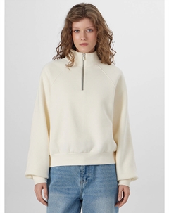 Джемпер женский молочный с застежкой-молнией Mark formelle