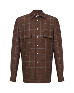 Рубашка из шерсти и шелка Kiton