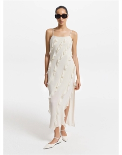 Платье из шифона с оборками Love republic