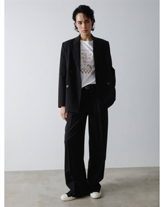 Широкие брюки из костюмной ткани в полоску Sela