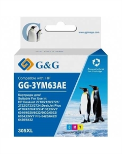 Картридж струйный GG-3YM63AE 305XL многоцветный (11.6мл) для HP DeskJet 2320/2710/2720 G&g