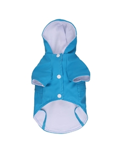 Куртка с капюшоном для собак Дождь начинается, M, синий Триол
