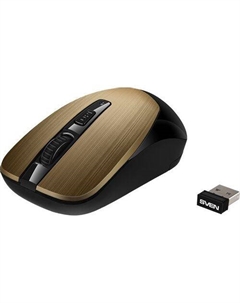 Мышь беспроводная RX-380W, радио, оптическая, USB, 1600dpi, бронзовый и черный Sven
