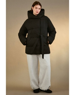 Куртка стеганая с капюшоном и поясом Befree