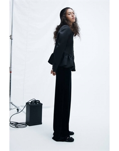 Брюки широкие бархатные Befree