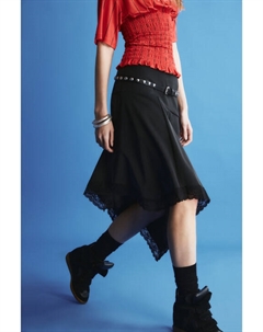 Юбка-трапеция миди асимметричная с кружевом Befree