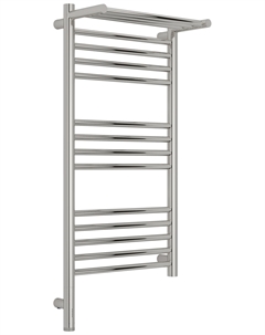 Полотенцесушитель электрический Богема 3.1 00-6006-8040 90x45 см, подключение слева, без покрытия, лесенка, с полкой Сунержа