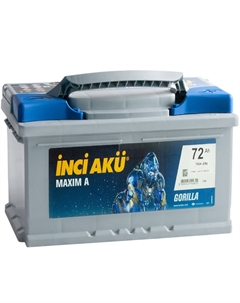 Автомобильный аккумулятор Maxim A 72 Ач обратная полярность LB3 Inci aku