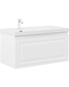 Тумба под раковину Агата 100 см 00345483 подвесная, белый сатин Aquanet