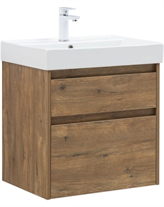 Тумба под раковину Nova Lite 2.0 60 см 00346315 подвесная, дуб рустикальный Aquanet