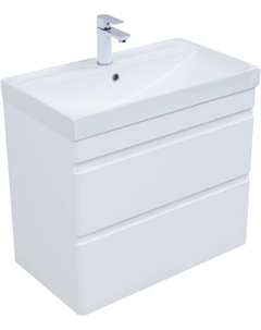 Тумба под раковину Слим 70 см 00346048 подвесная, белый сатин Aquanet