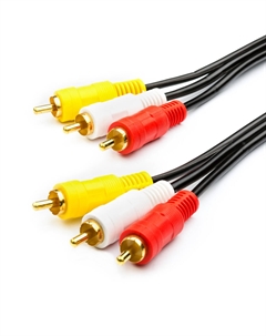 Кабель 3xRCA(M)-3xRCA(M), 1.2 м, черный AT7267 (AT7267) Atcom