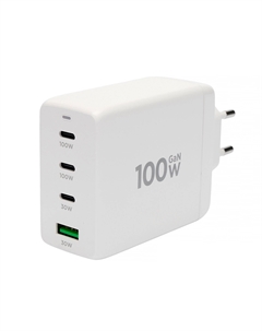 Сетевое зарядное устройство Cablexpert MP3A-PC-66 100 Вт, USB, 3xUSB type-C, Quick Charge, PD, 5А, белый (MP3A-PC-66)