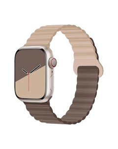 Ремешок Wepro для часов Apple Watch Series 10, 225 мм, бежевый/коричневый