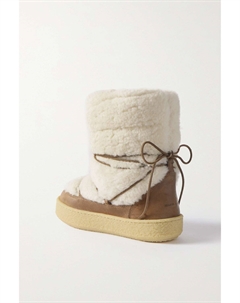 Ботильоны Zimlee из овечьей шерсти и кожи, экрю Isabel marant