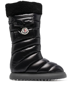 Дутые сапоги с нашивкой-логотипом, черный Moncler