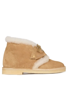 Ботинки из овчины на шнуровке, коричневый Sandro