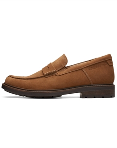 Мужские лоферы Youyue Shire Series с низким верхом коричневого цвета Clarks