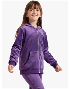 Детская велюровая толстовка с капюшоном, Dark Lilac Lindex