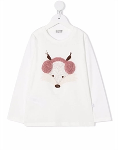 Футболка с длинными рукавами и вышивкой, белый Il gufo