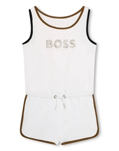 Ромпер с логотипом, белый Boss kidswear