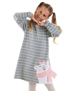 Платье Kleid Teddy Bear, серый Denokids