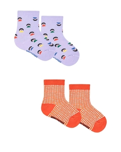 Полосатые носки Game Pawns (набор из двух пар), фиолетовый Bobo choses